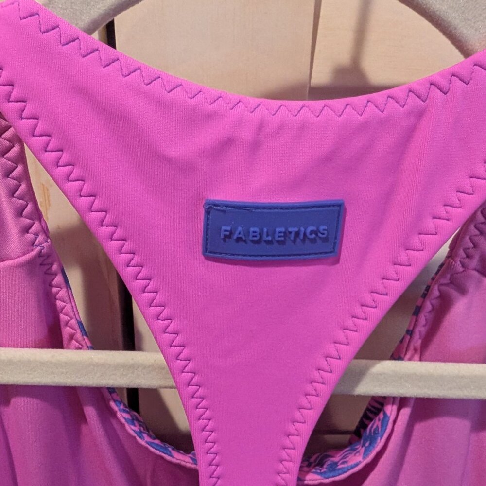 Fabletics High Tide Zip-Front One-piece racerback swimsuit NWT Large - Picture 5 of 10